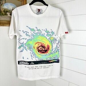 Jungles Spiraling Out Of Control Tee White Men's Size Small
